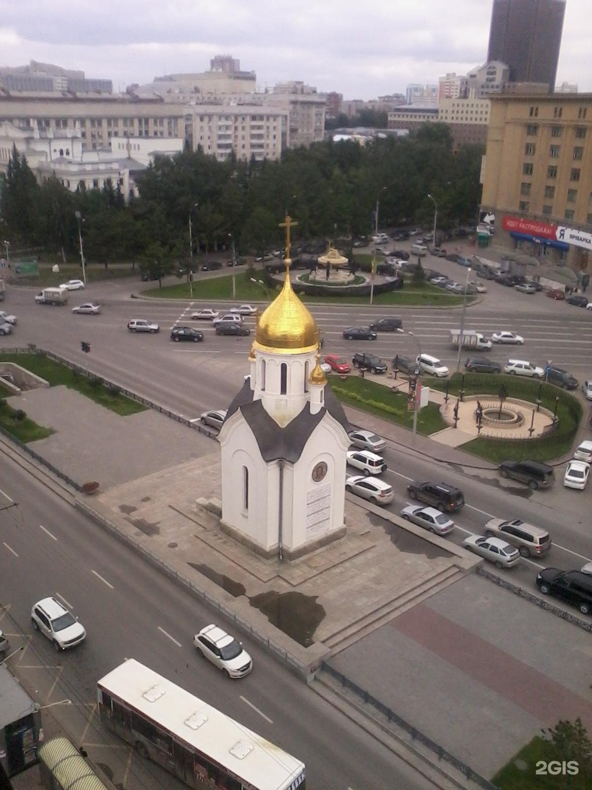 Часовня Новосибирск красный проспект зимой