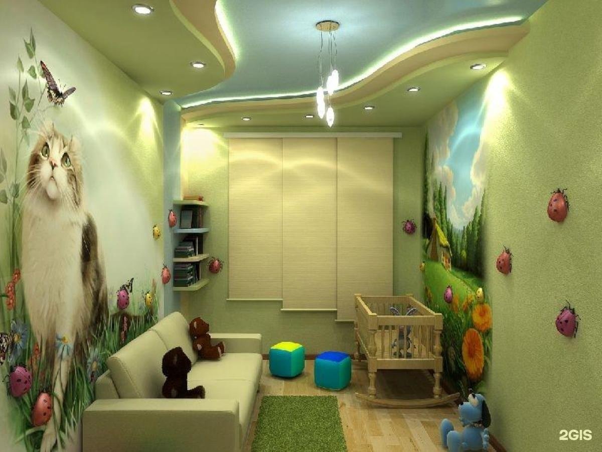Потолок из гипсокартона для детской комнаты мальчика