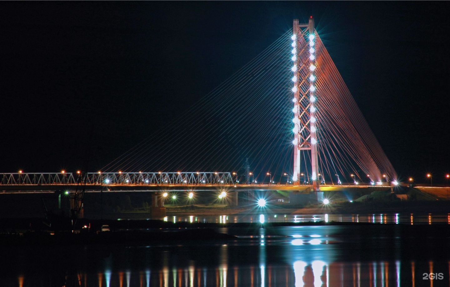 Сургутский мост зимой