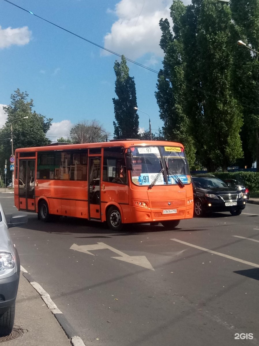 Маршрут маршрутки т97 в Нижнем Новгороде